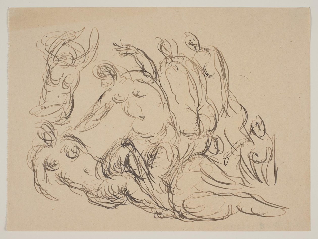 Compositie met zeven naakte vrouwen door Vilhelm Lundstrøm