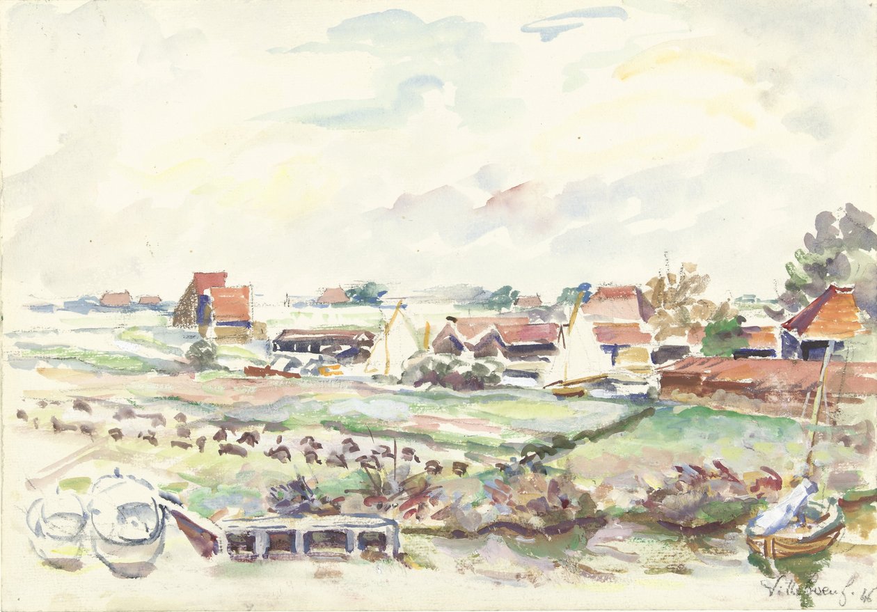 Landschap in Friesland door Villeboeuf