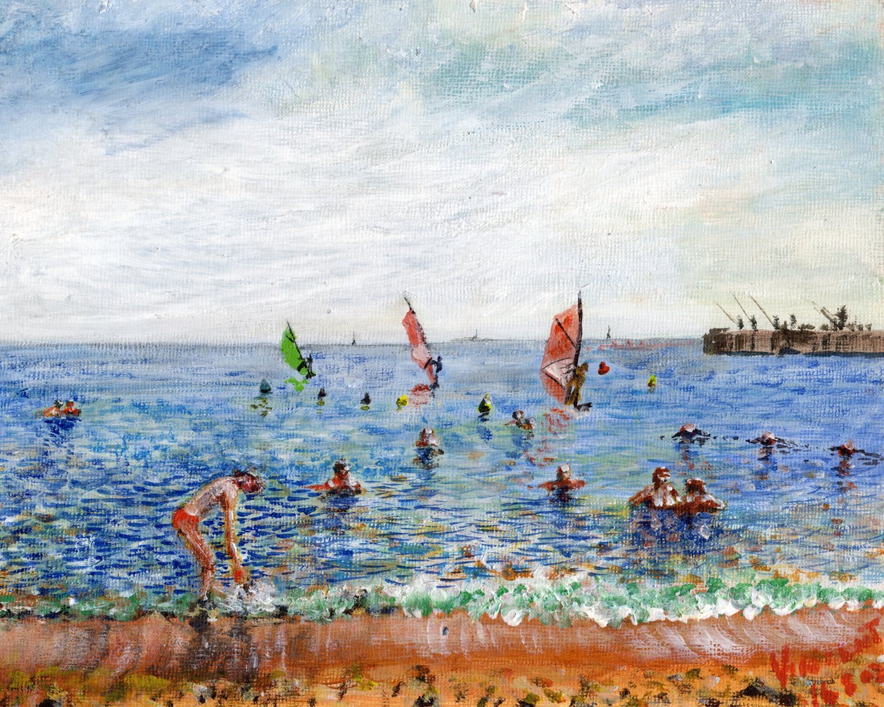 Poblenou Strand Barcelona, 2002 door Vincent Alexander Booth