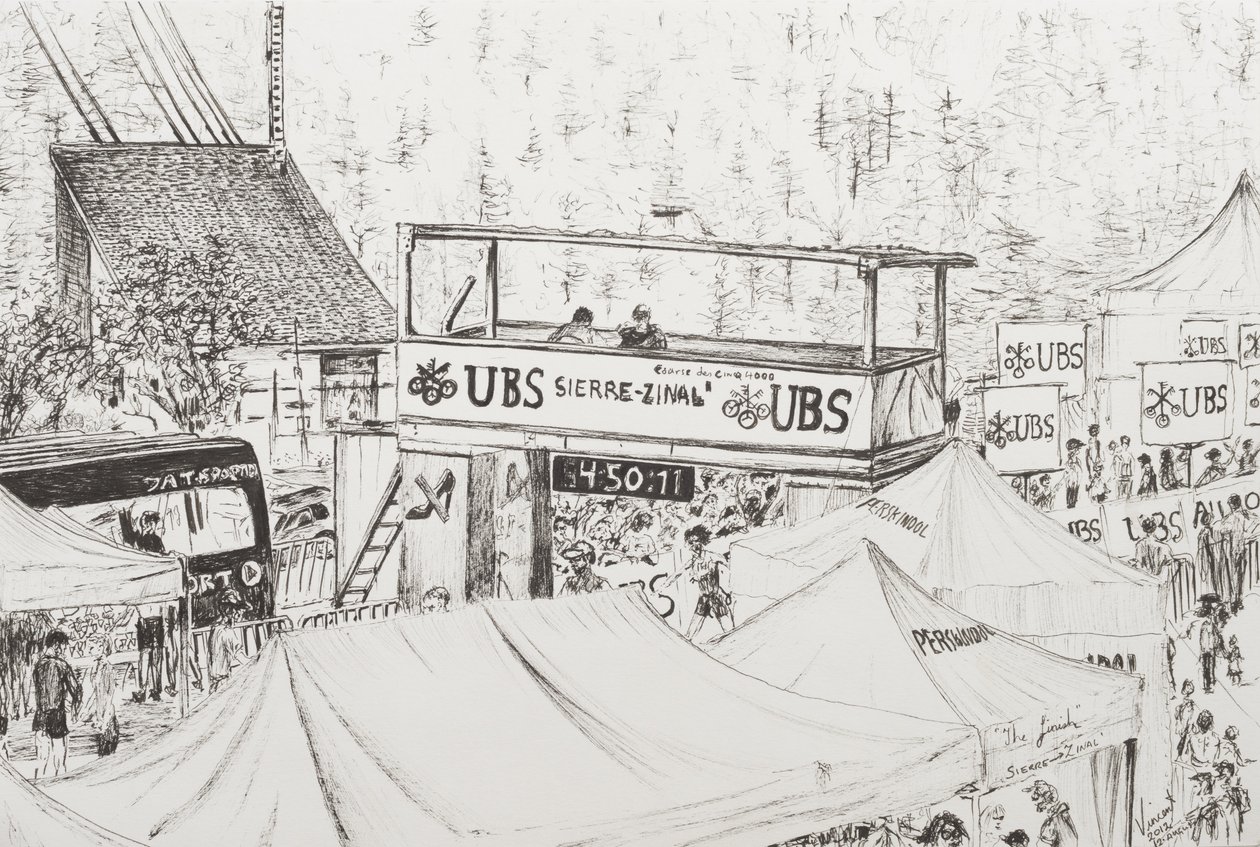 Sierre naar Zinal Bergloop, De Finish 2012 door Vincent Alexander Booth