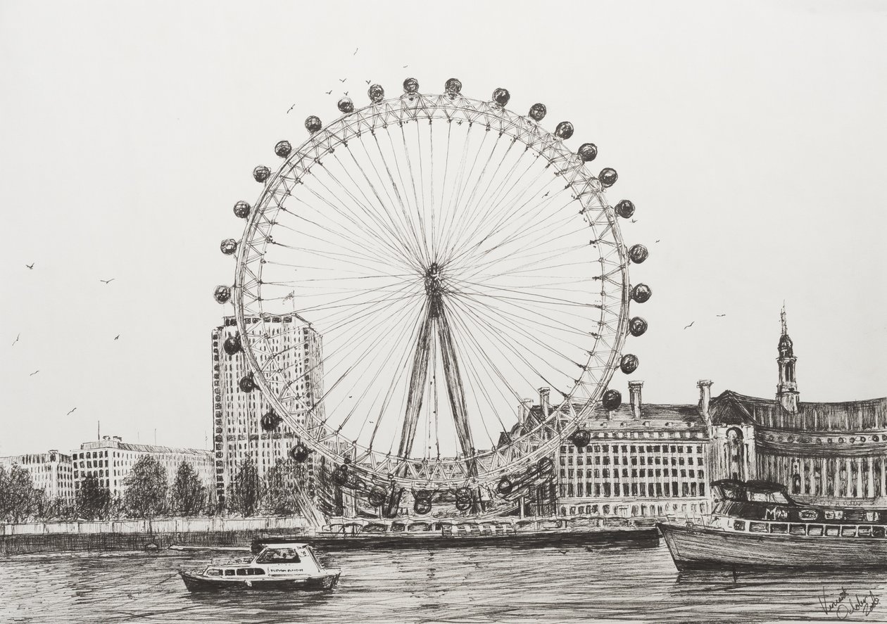 Het London Eye, 2006 door Vincent Alexander Booth