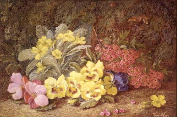 Rozen en sleutelbloemen door Vincent Clare