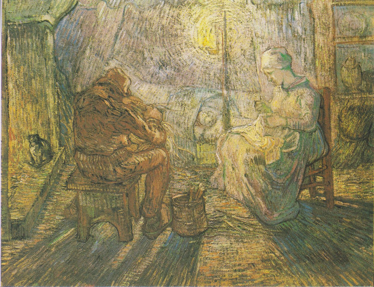 Avonduur (naar Millet) door Vincent van Gogh