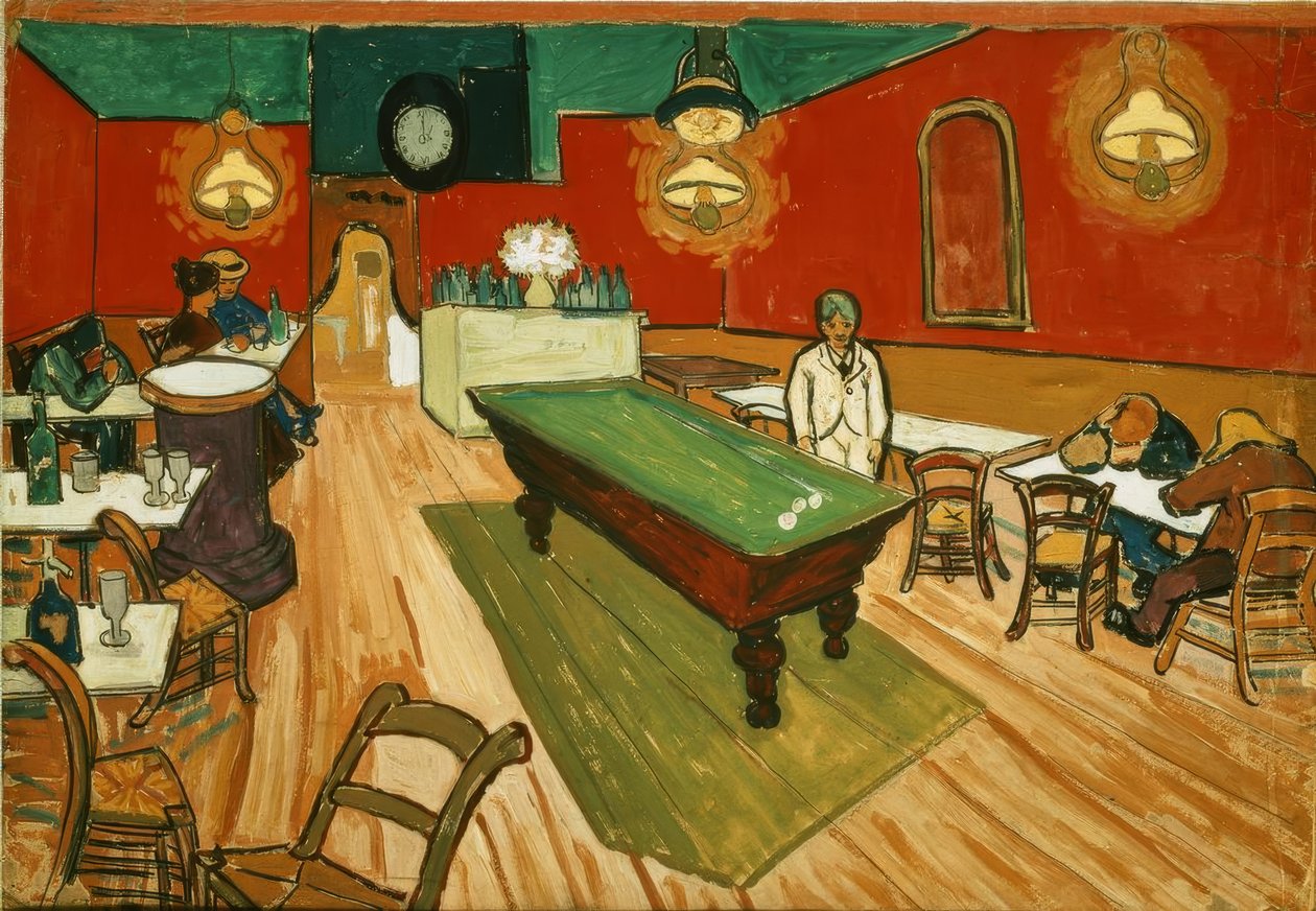 Het nacht café in Arles door Vincent van Gogh