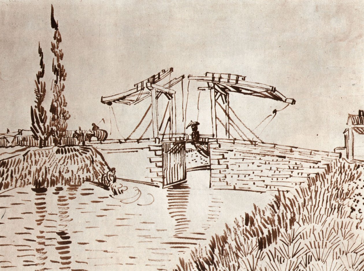 De Langlois-brug bij Arles (De Ophaalbrug) door Vincent van Gogh