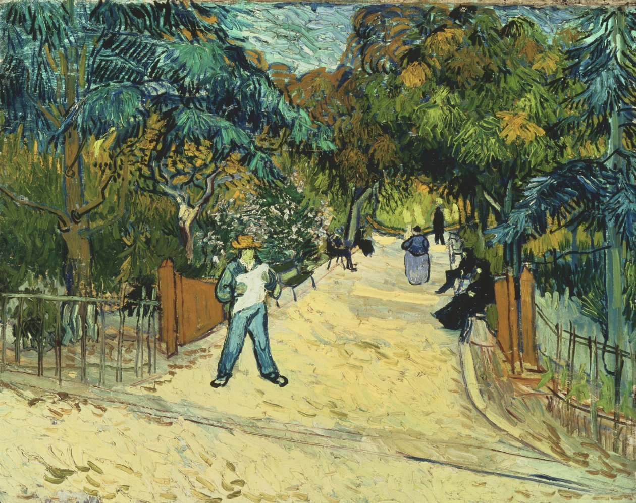 Ingang van de openbare tuinen in Arle door Vincent van Gogh