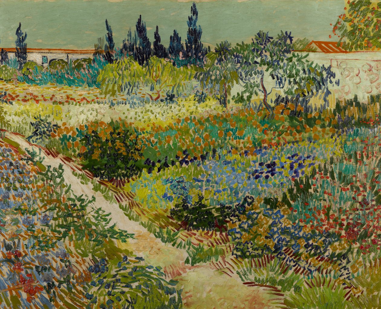 Tuin in Arles door Vincent van Gogh