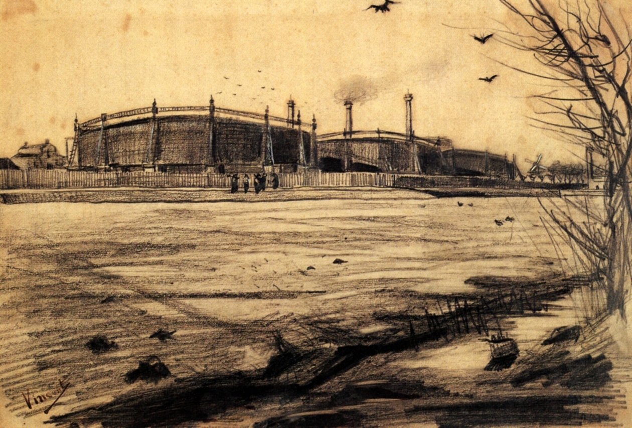 Gasfabrieken (F924) door Vincent van Gogh