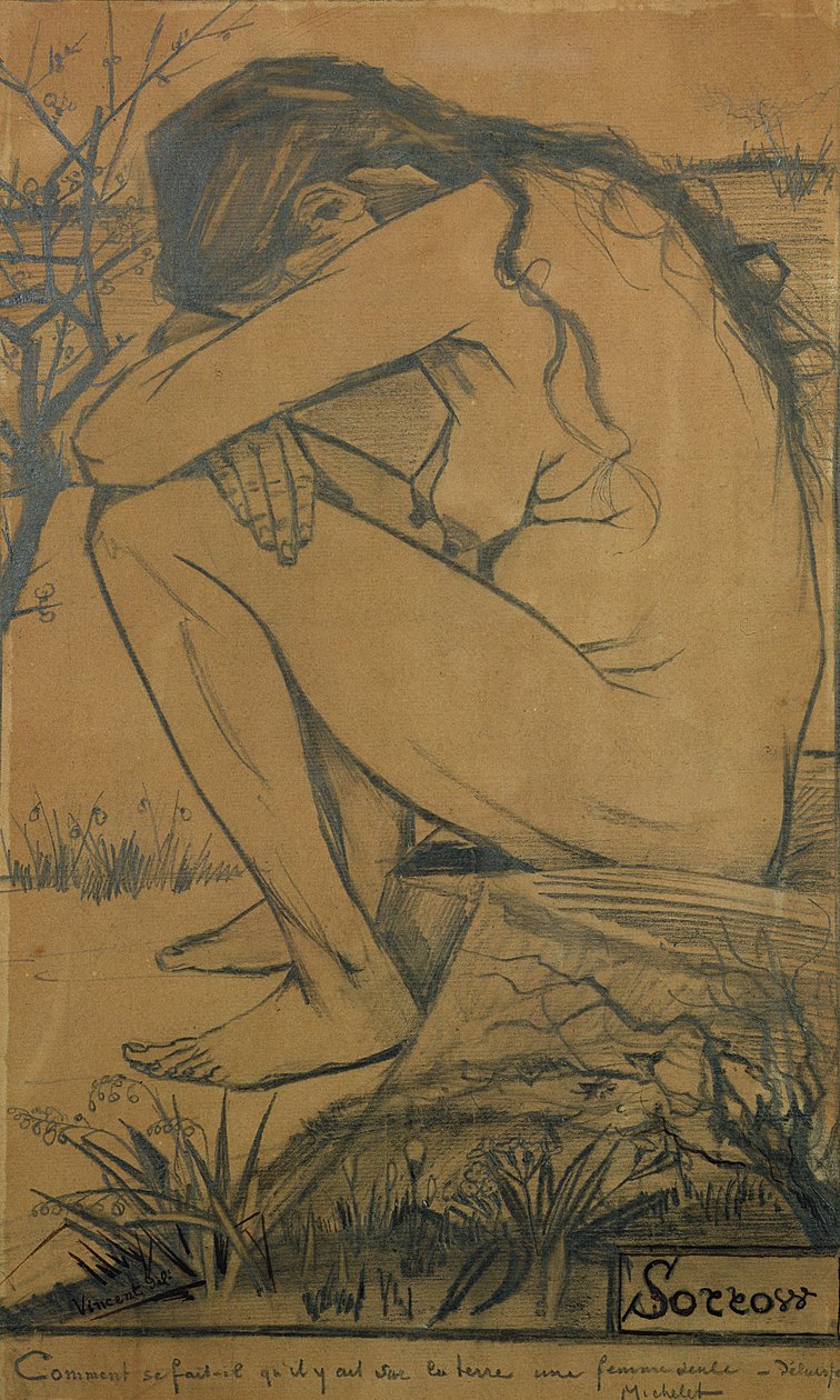 Verdriet, 1882 door Vincent van Gogh