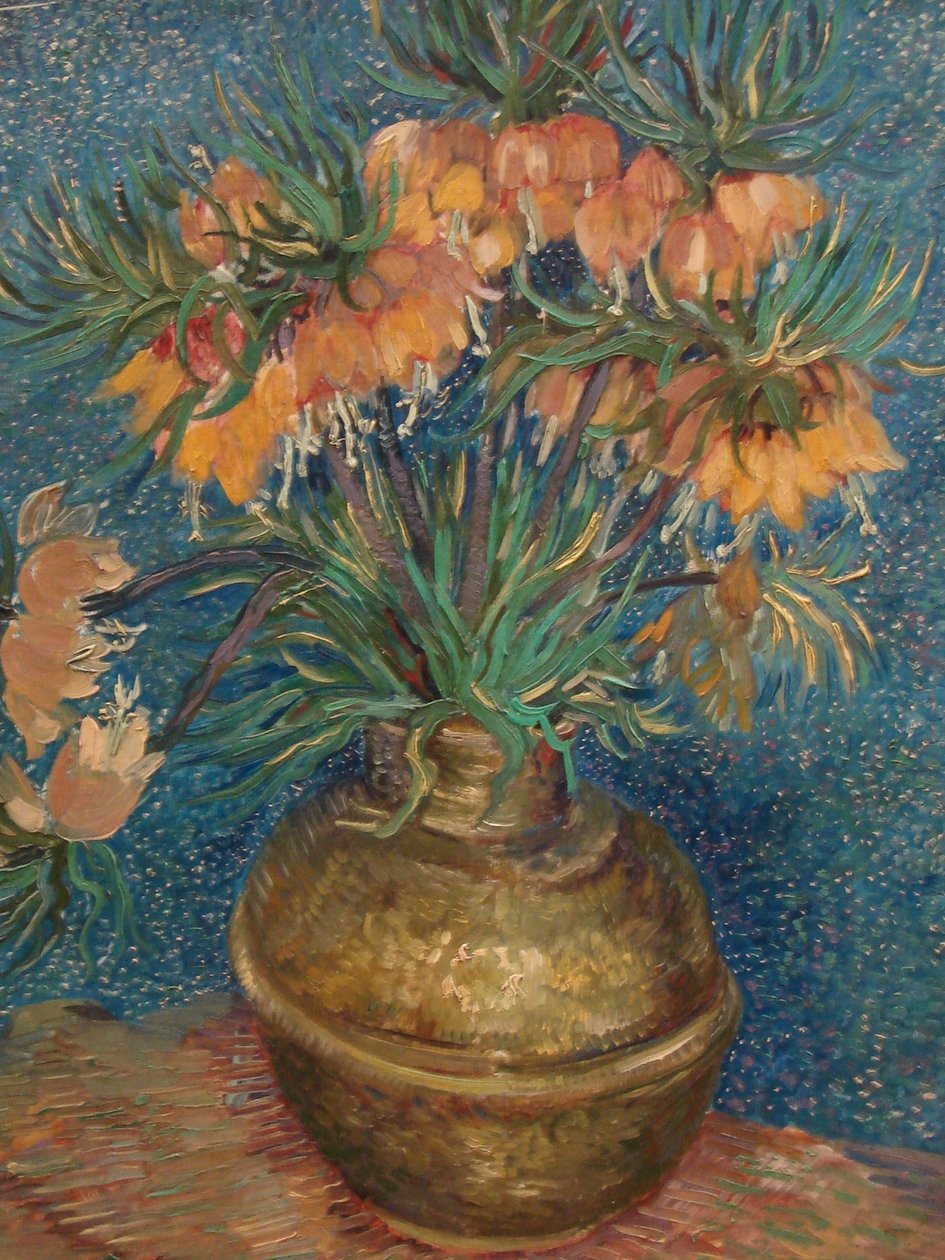 Stilleven met keizerskronen in een bronzen vaas door Vincent van Gogh