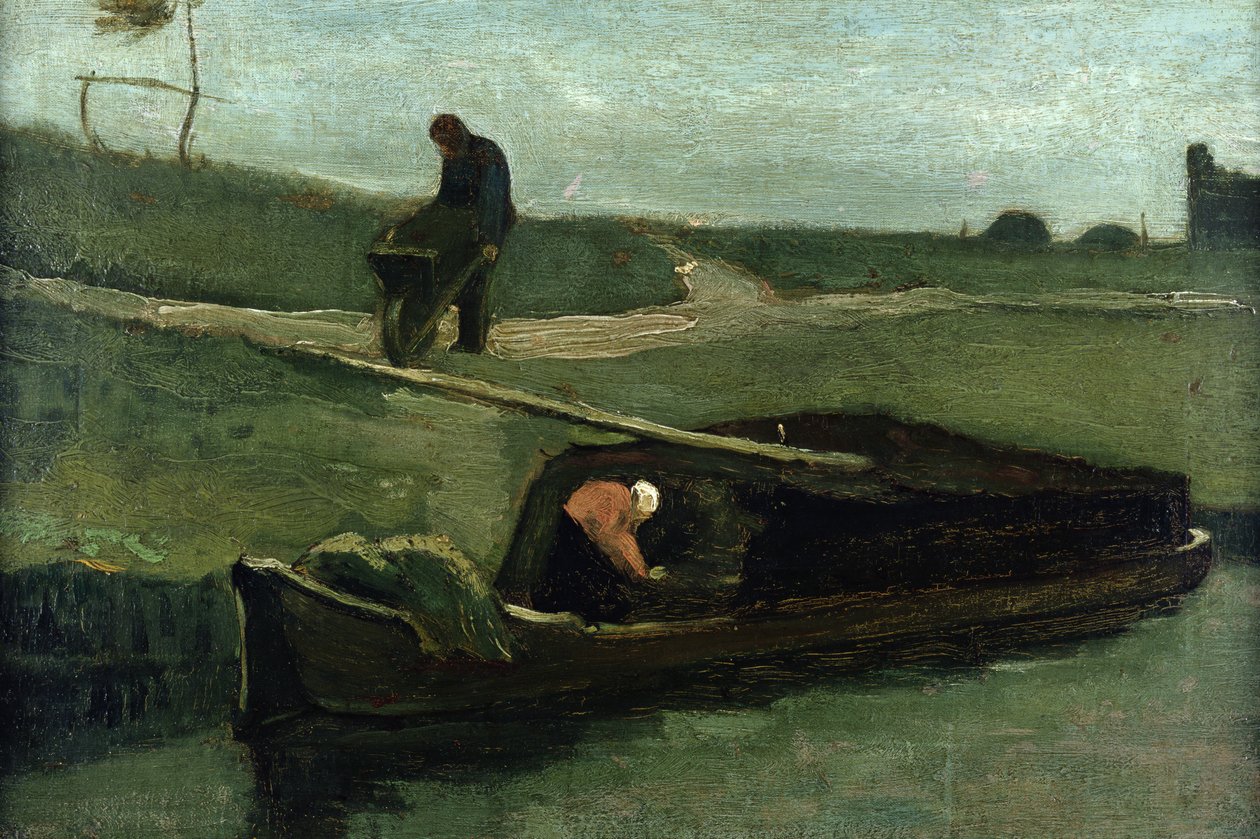 De Turfboot, 1883 door Vincent van Gogh