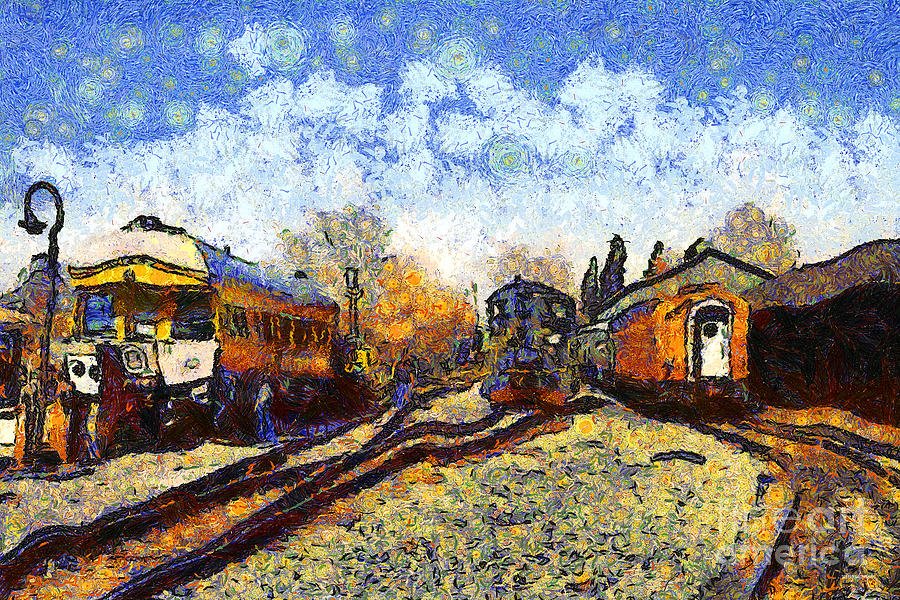 Treinstation door Vincent van Gogh