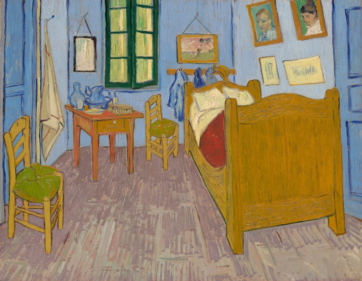 Vincents slaapkamer in Arles door Vincent van Gogh