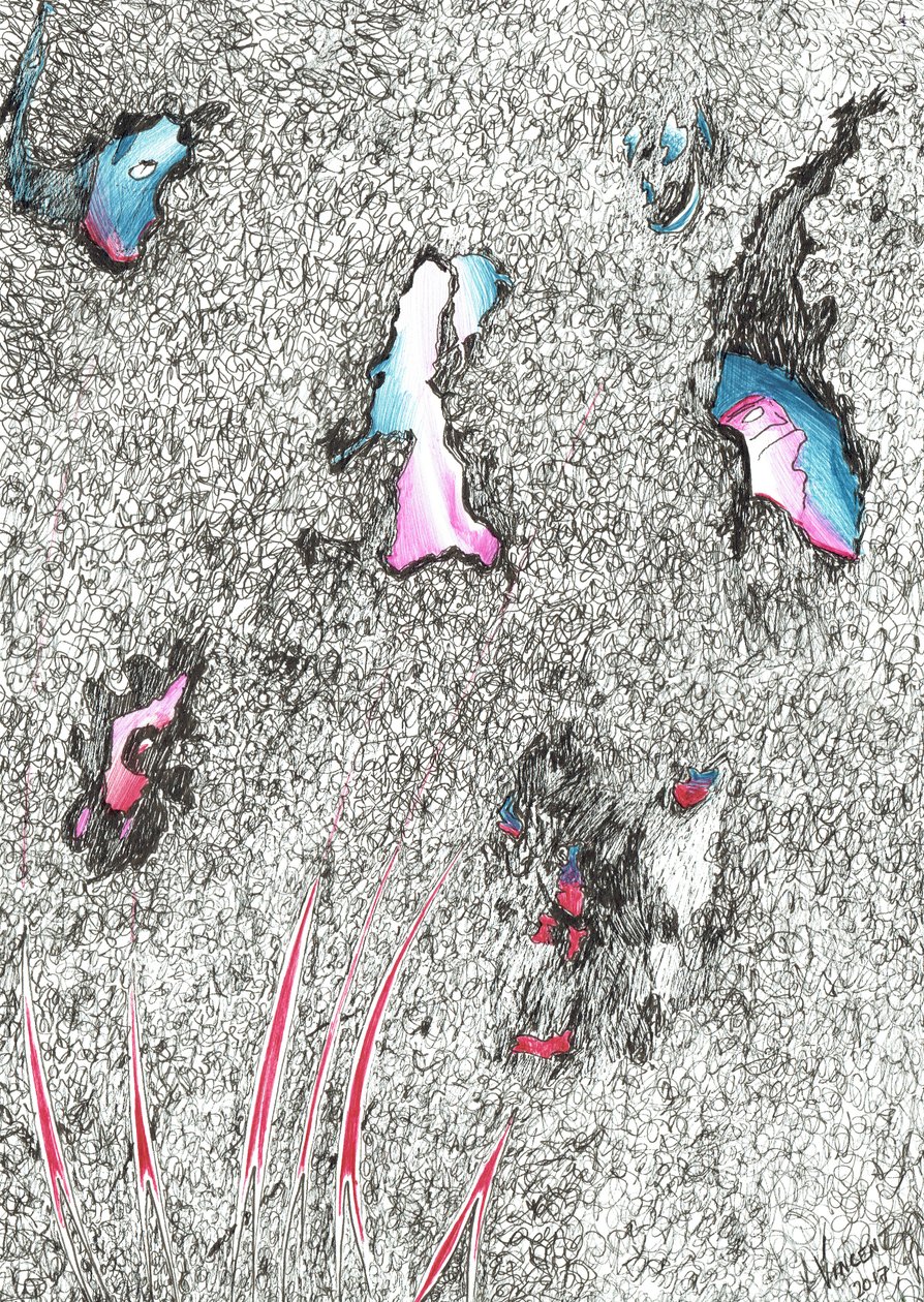Bleke hoofden, 2017 door Vincent Alexander Booth