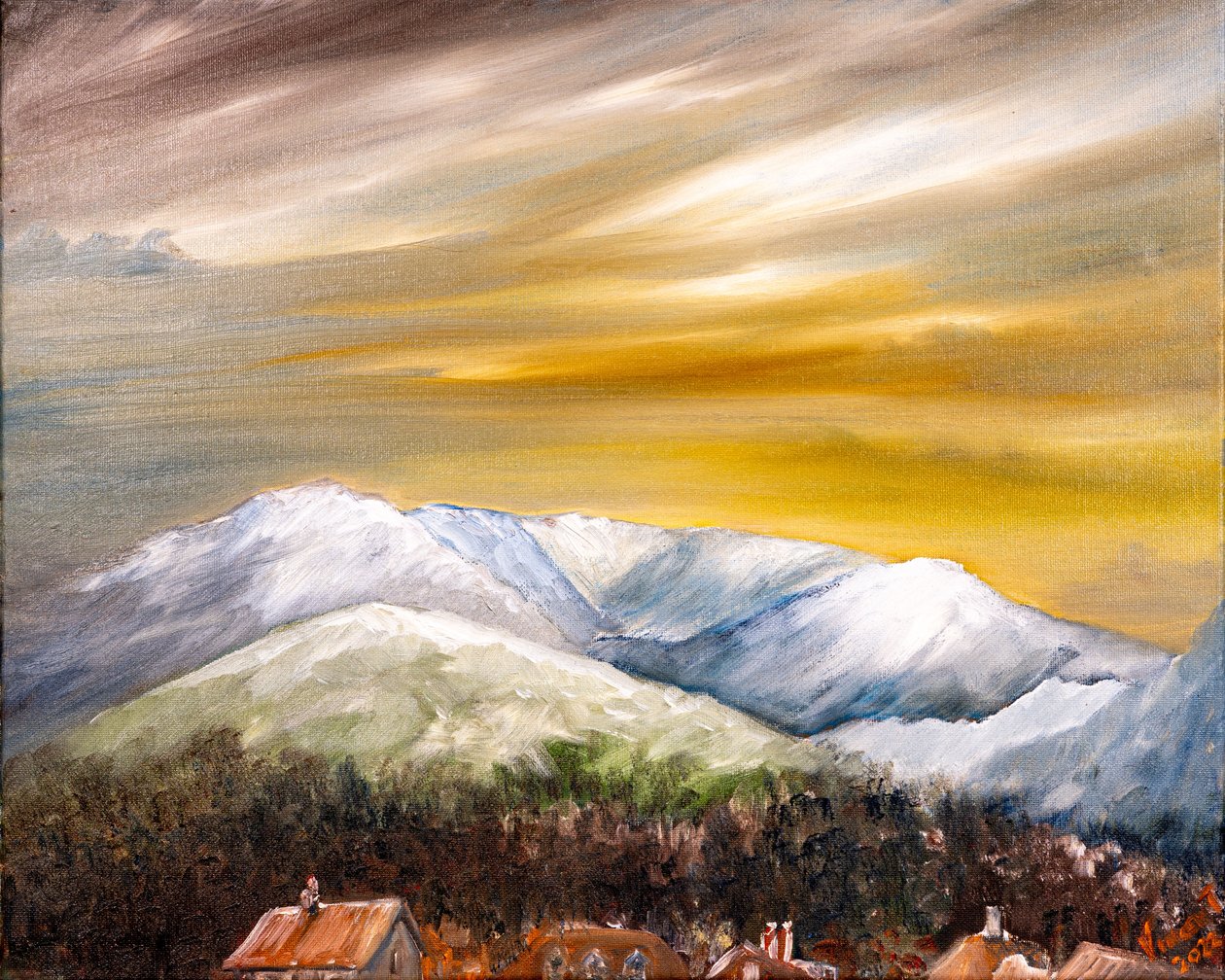Uitzicht op Coniston, 2022 door Vincent Alexander Booth