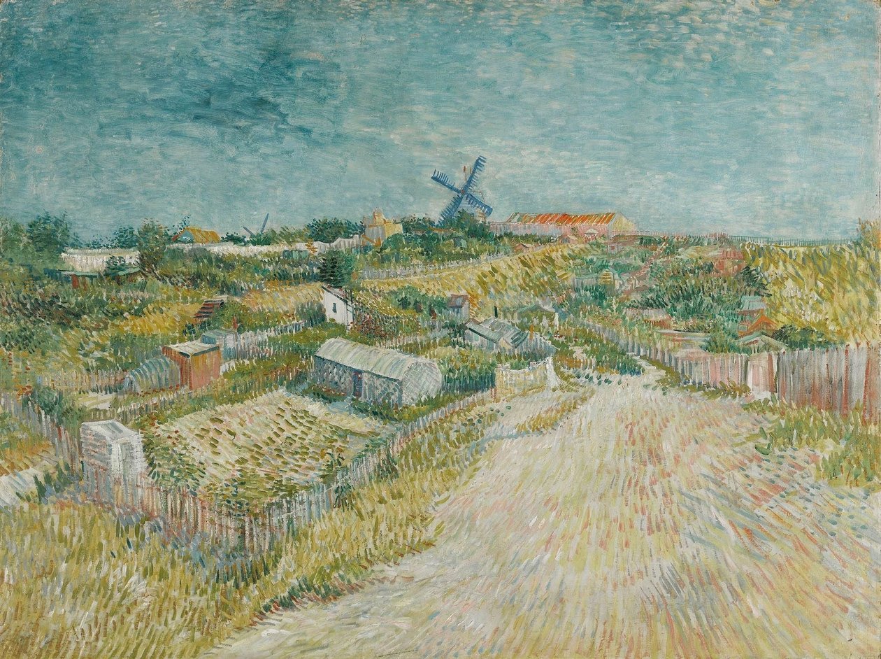 Moestuinen in Montmartre, 1887 door Vincent van Gogh