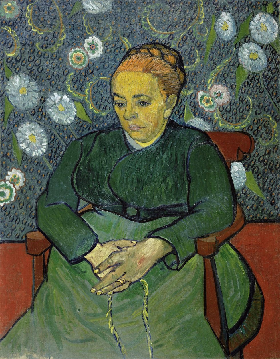 Augustine Roulin (Wiegt een wieg) door Vincent van Gogh
