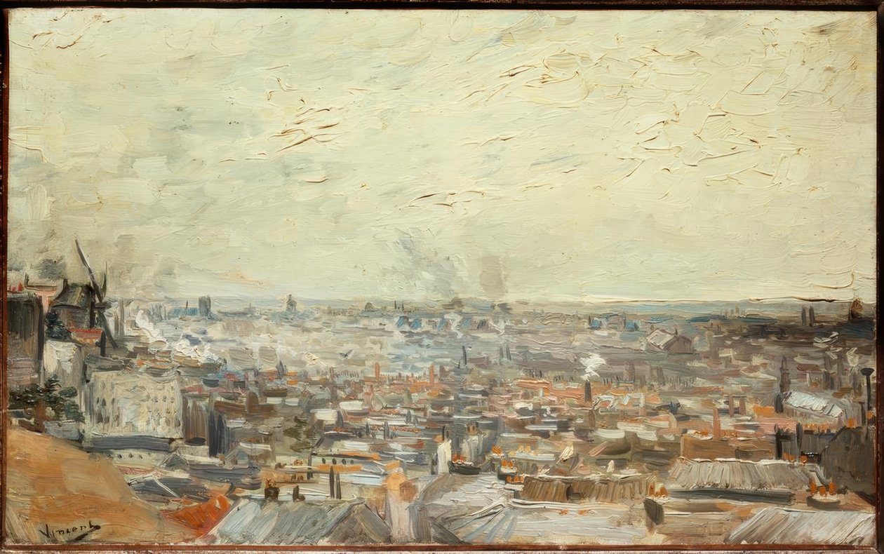 Uitzicht op Parijs vanaf Montmartre door Vincent van Gogh