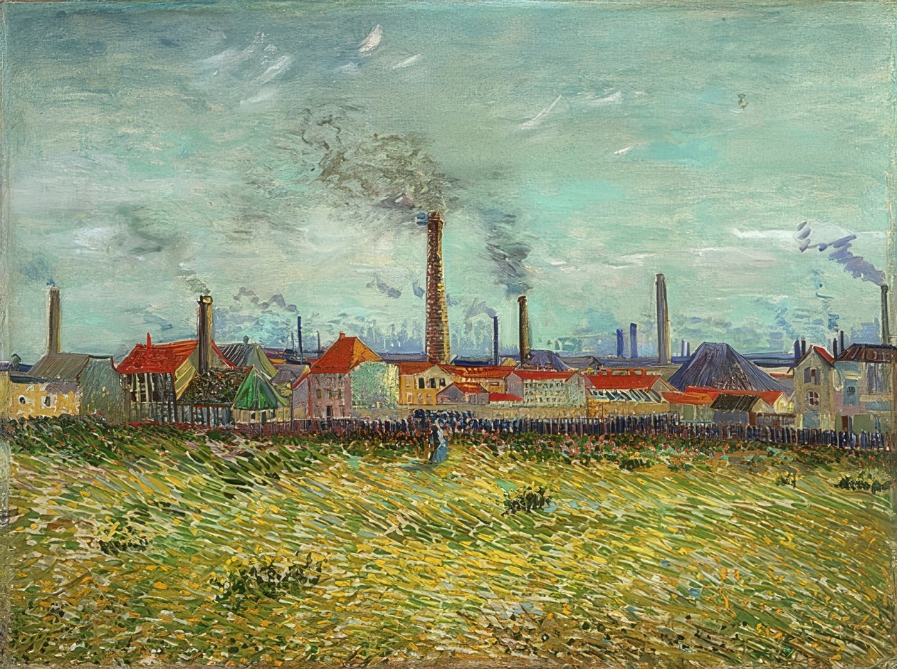 Fabrieken bij Clichy door Vincent van Gogh