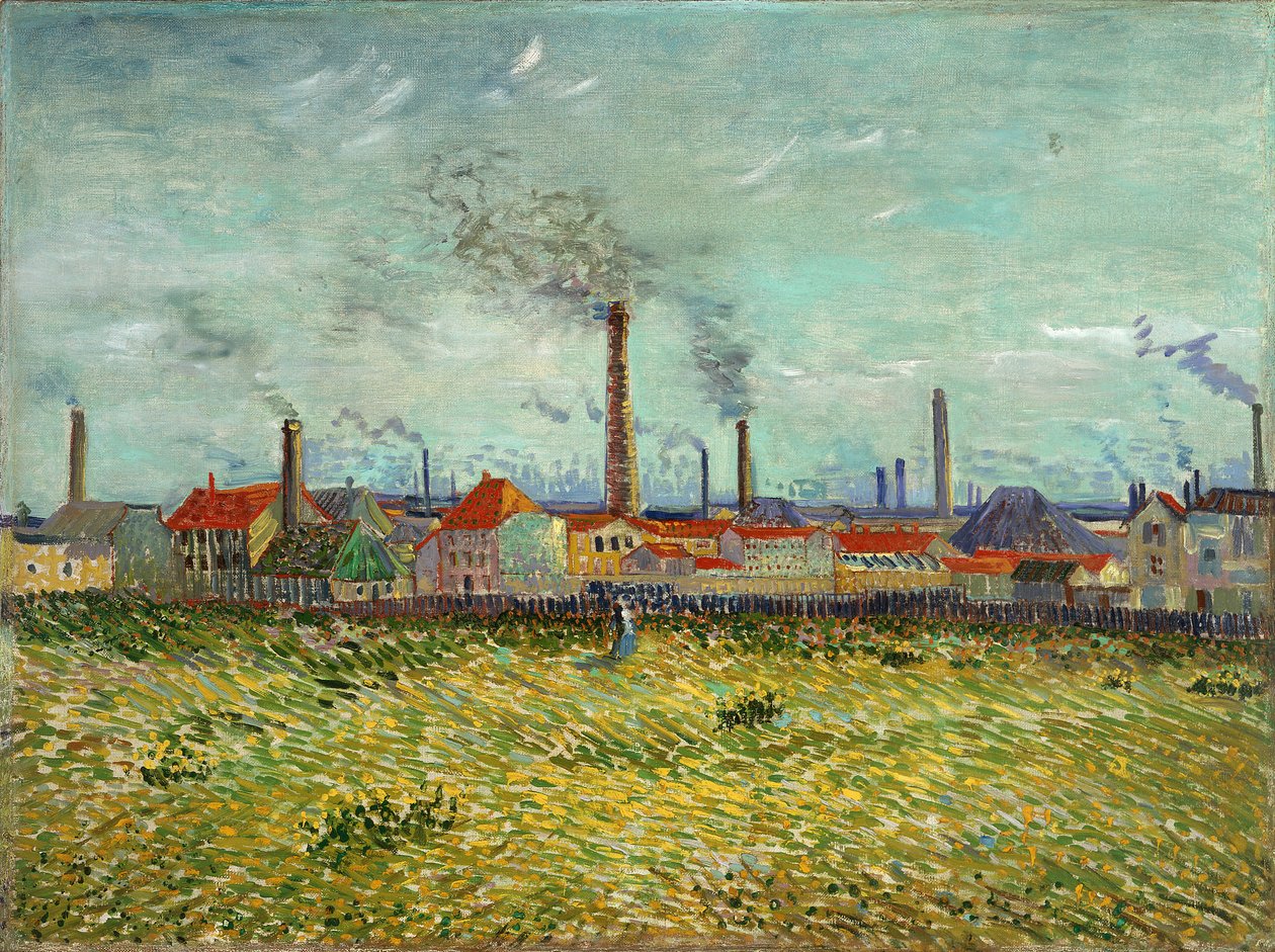 Fabrieken in Clichy door Vincent van Gogh