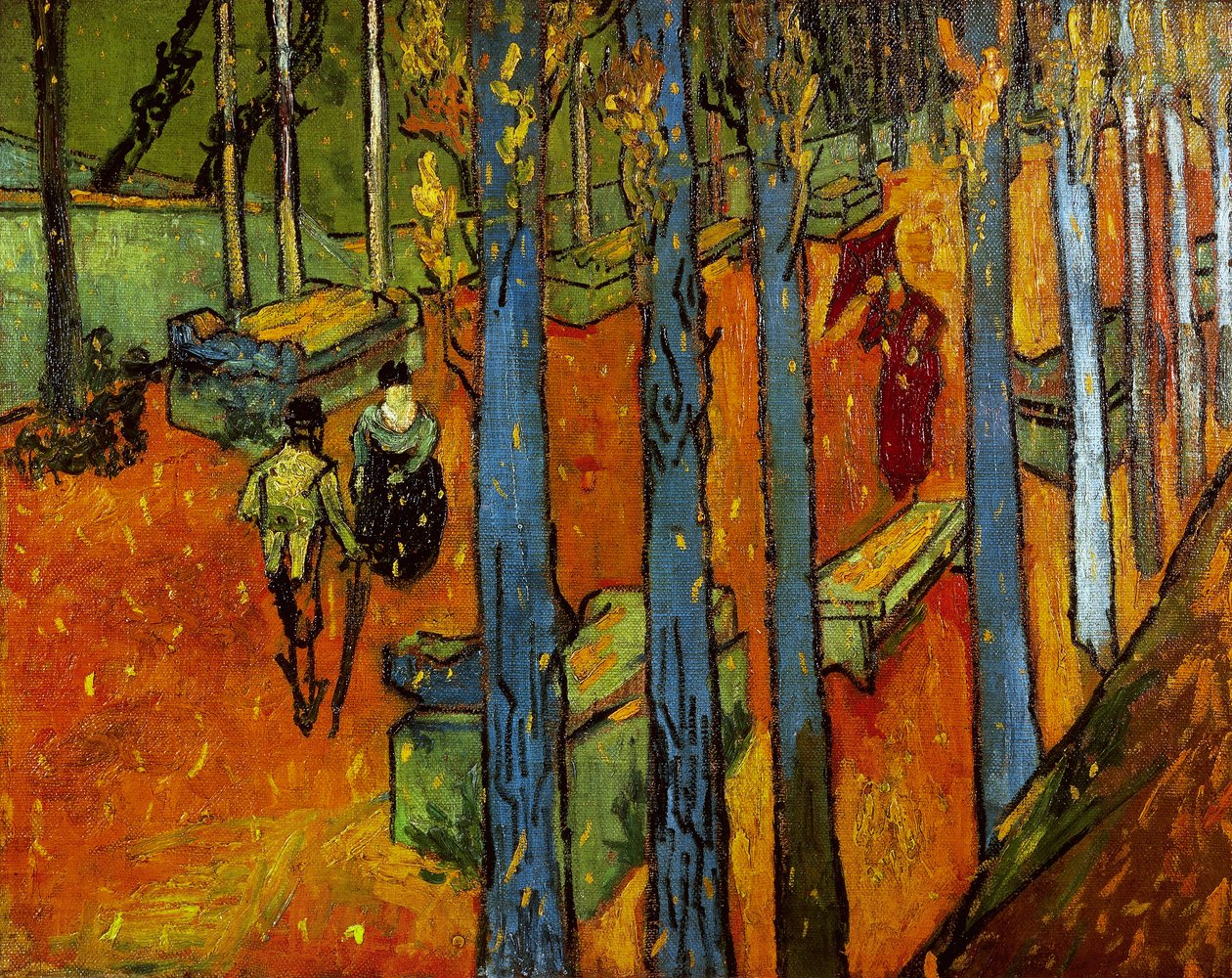 Vallende bladeren (Les Alyscamps) door Vincent van Gogh