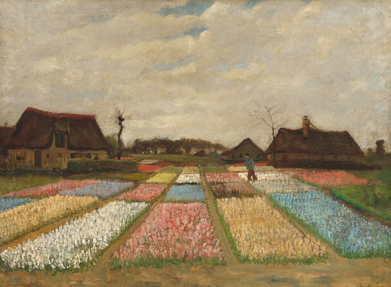 Bloembedden in Nederland, ca. 1883 door Vincent van Gogh