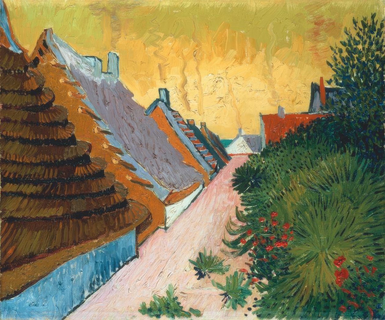 Straat in Saintes-Maries door Vincent van Gogh