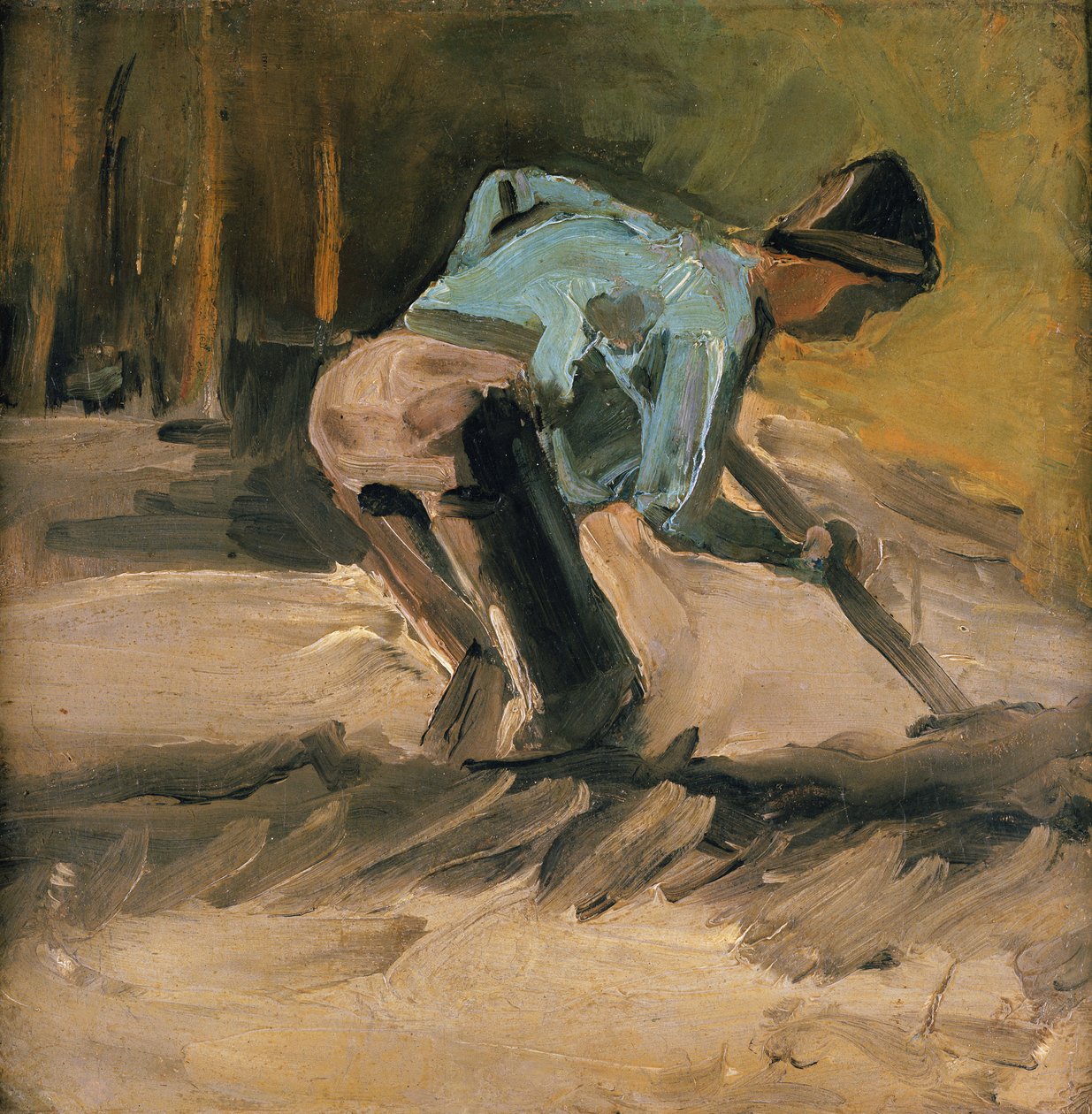 Man aan het werk, ca. 1883 door Vincent van Gogh