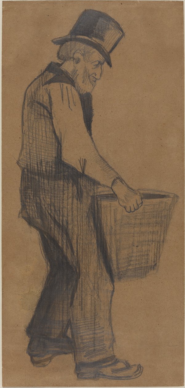 Oude man met een emmer door Vincent van Gogh