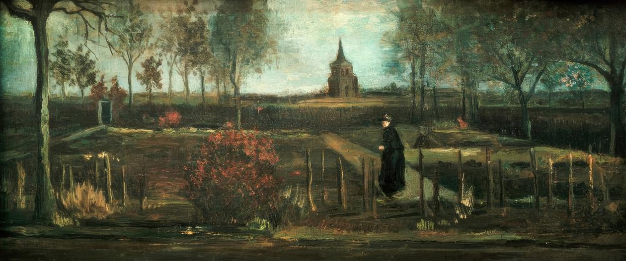 Pastorietuin door Vincent van Gogh