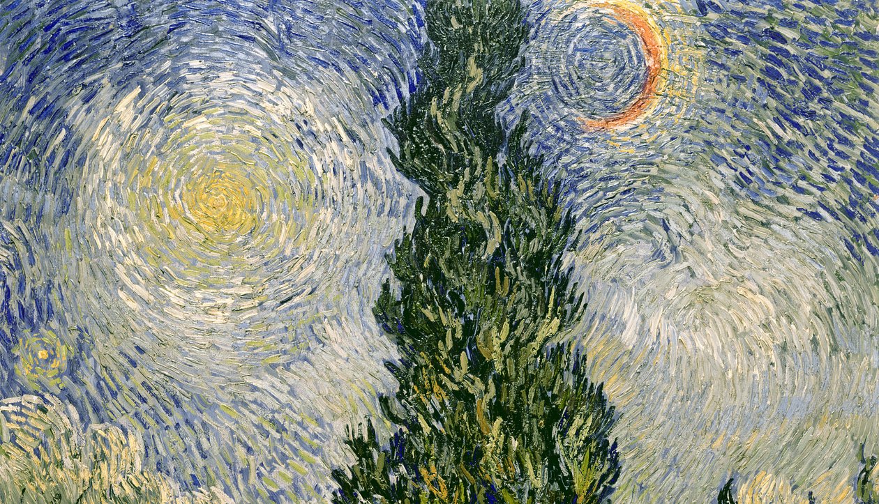 Weg met Cipressen door Vincent van Gogh