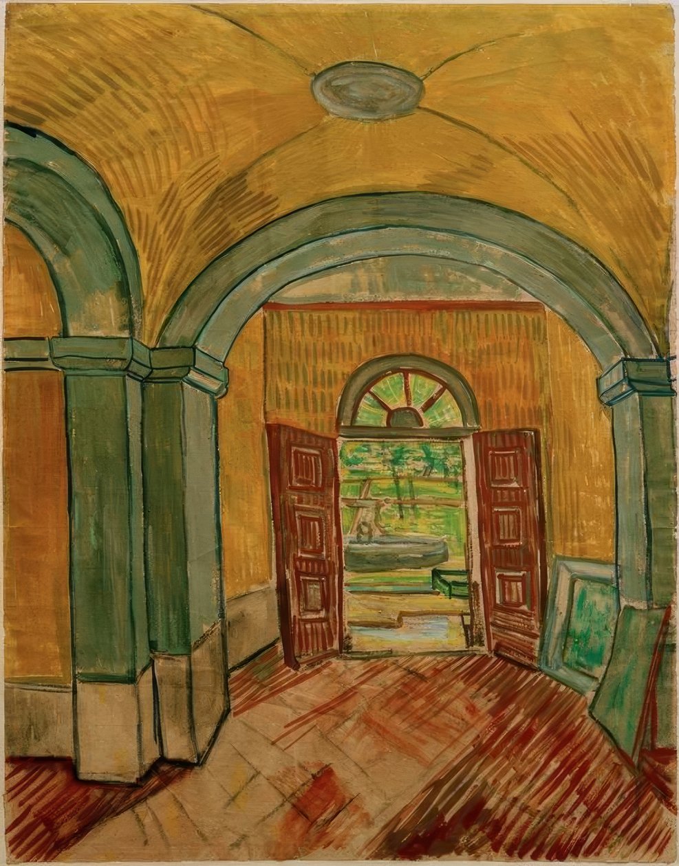 Vestibule in de Kliniek door Vincent van Gogh