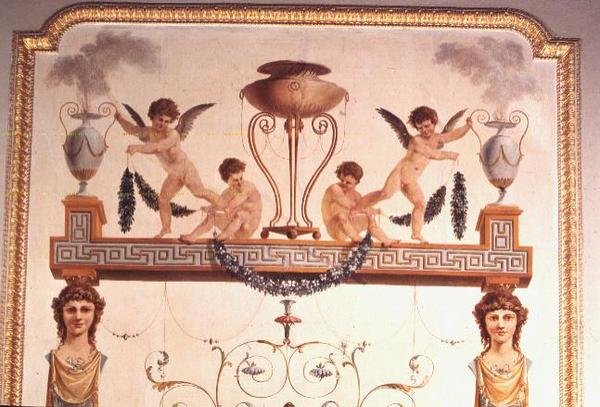 Detail (Pompeiaanse Muziekkamer Muur, 1777-80) door Vincenzo Valdre