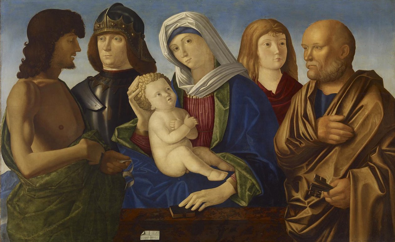 Madonna en Kind met Vier Heiligen, c.1500 door Vincenzo di Biagio Catena