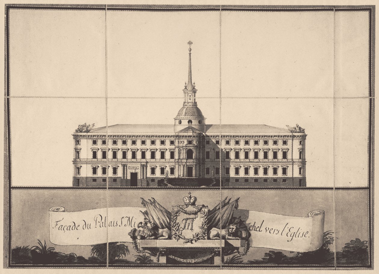 Sint-Michielskasteel in Sint-Petersburg, 1797 door Vincenzo Brenna