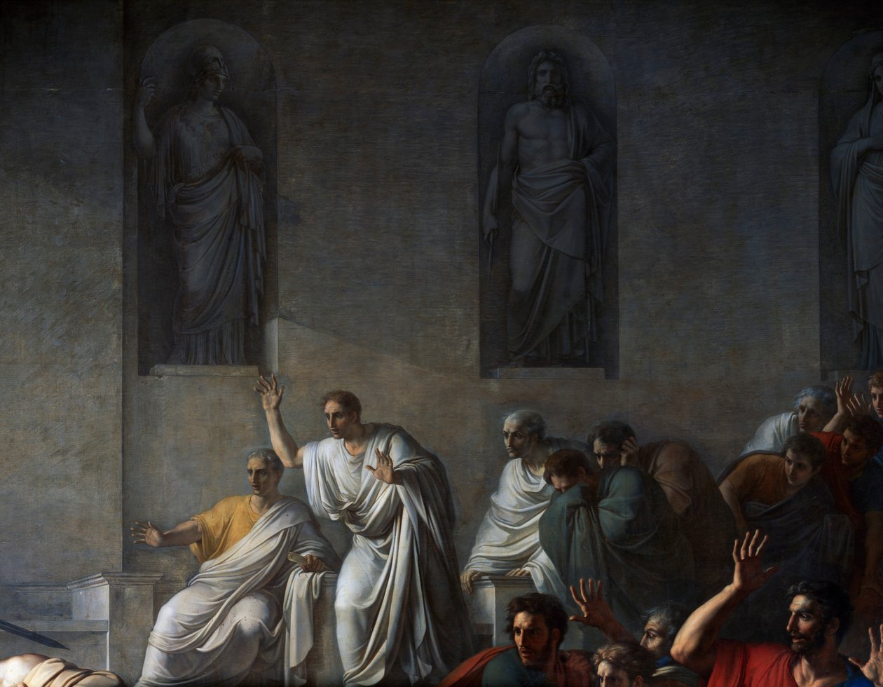 De dood van Caesar, 15 maart 44 v.Chr. door Vincenzo Camuccini
