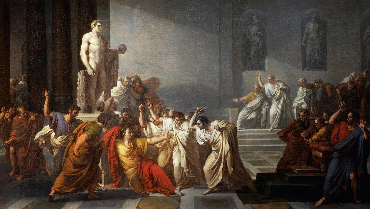 De Dood van Julius Caesar door Vincenzo Camuccini