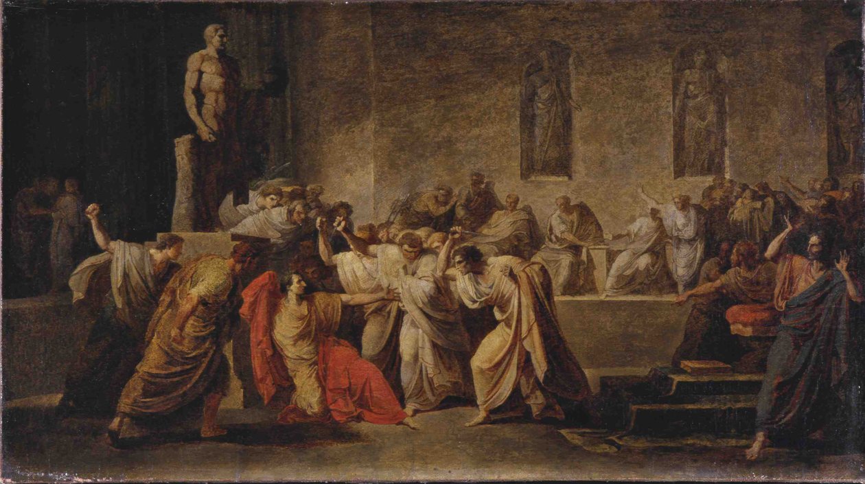 De Dood van Julius Caesar door Vincenzo Camuccini