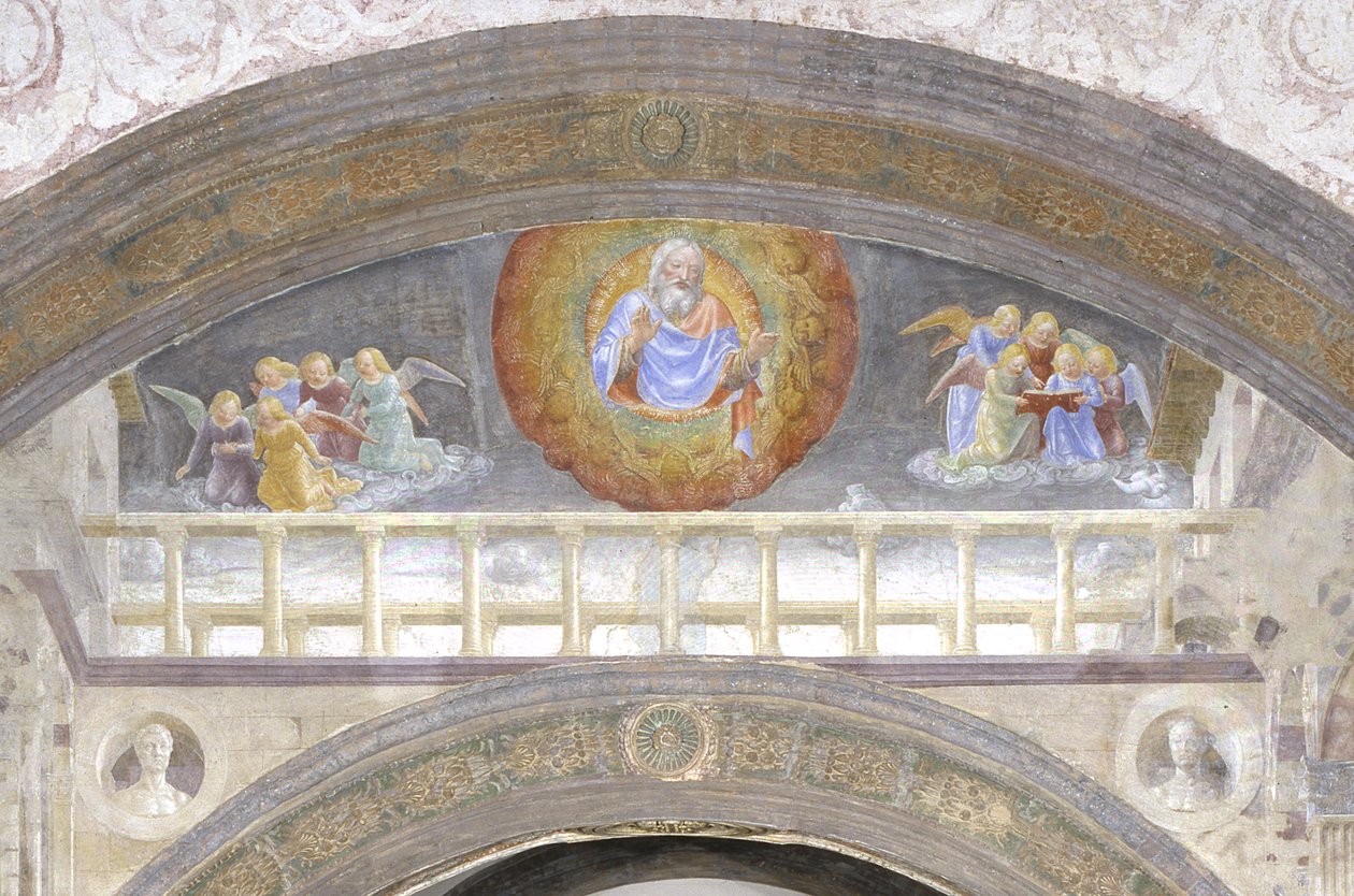 God en cherubijnen door Vincenzo Foppa