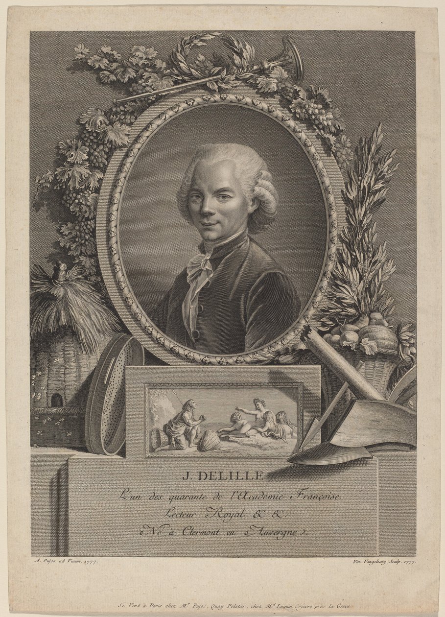 Jacques Delille door Vincenzo Vangelisti after André Pujos
