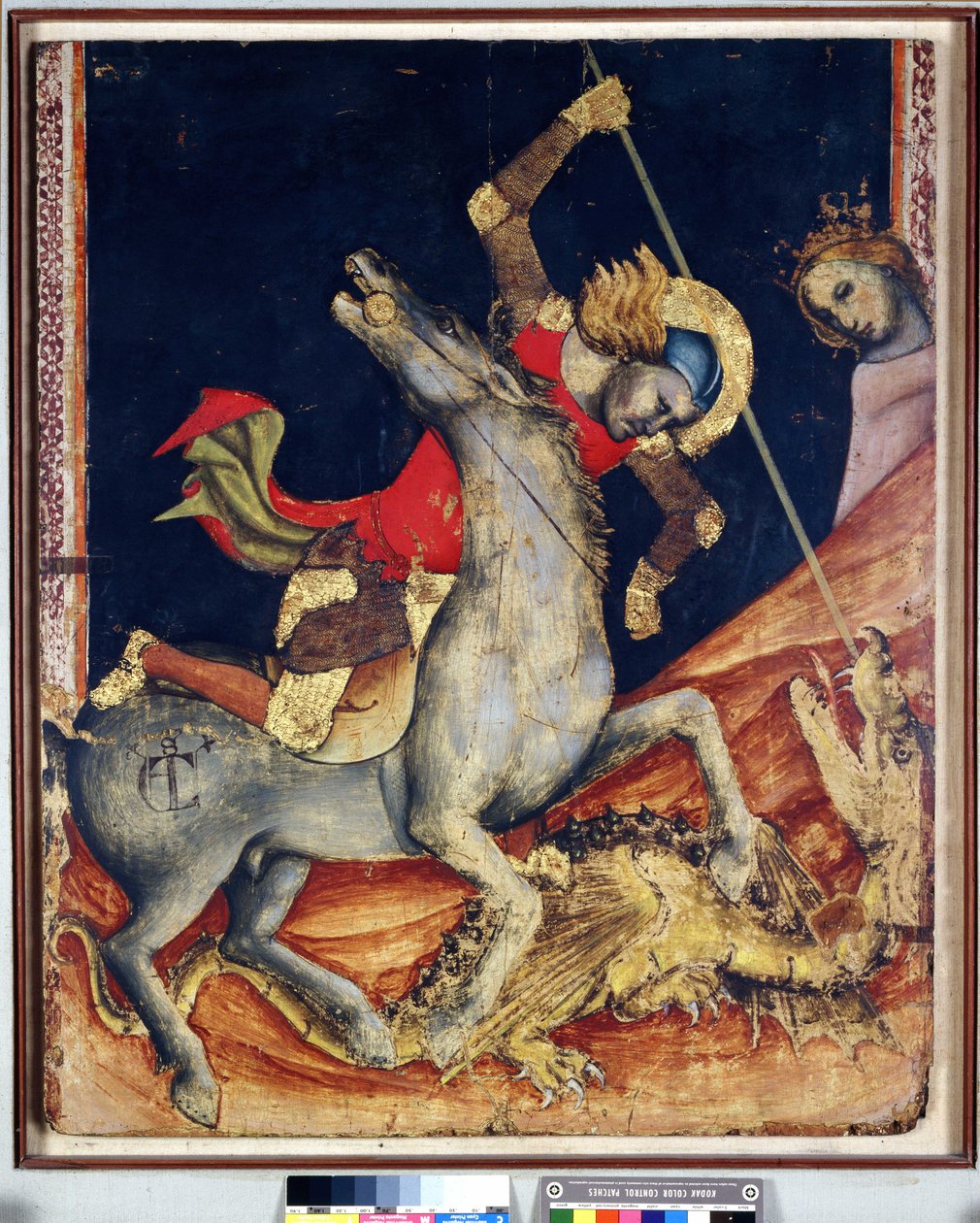Sint Joris doodt de draak door Vitale da Bologna