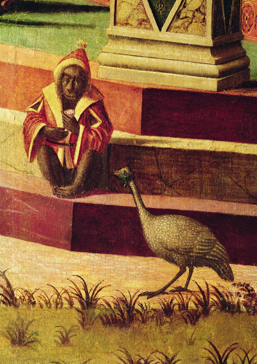 Detail van de terugkeer van de Engelse ambassadeurs, uit de St. Ursula-cyclus, ca. 1490-96 (detail) door Vittore Carpaccio