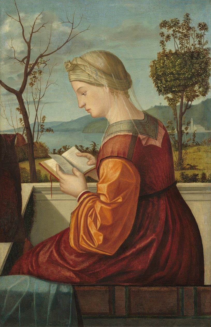 De Maagd Lezend door Vittore Carpaccio