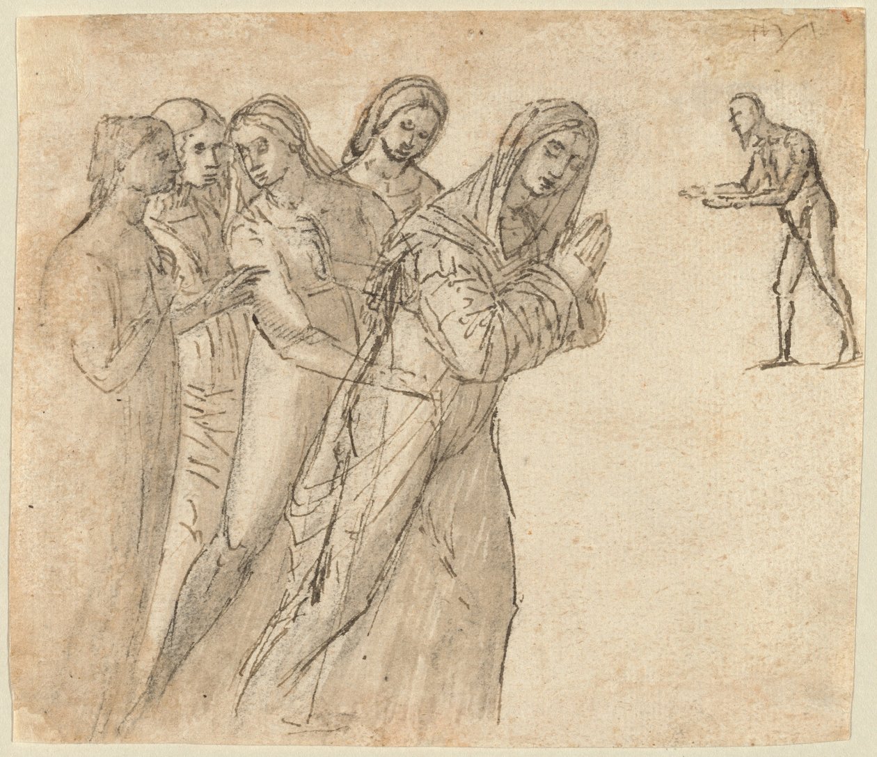 De Maagd en Vier Andere Vrouwen door Vittore Carpaccio
