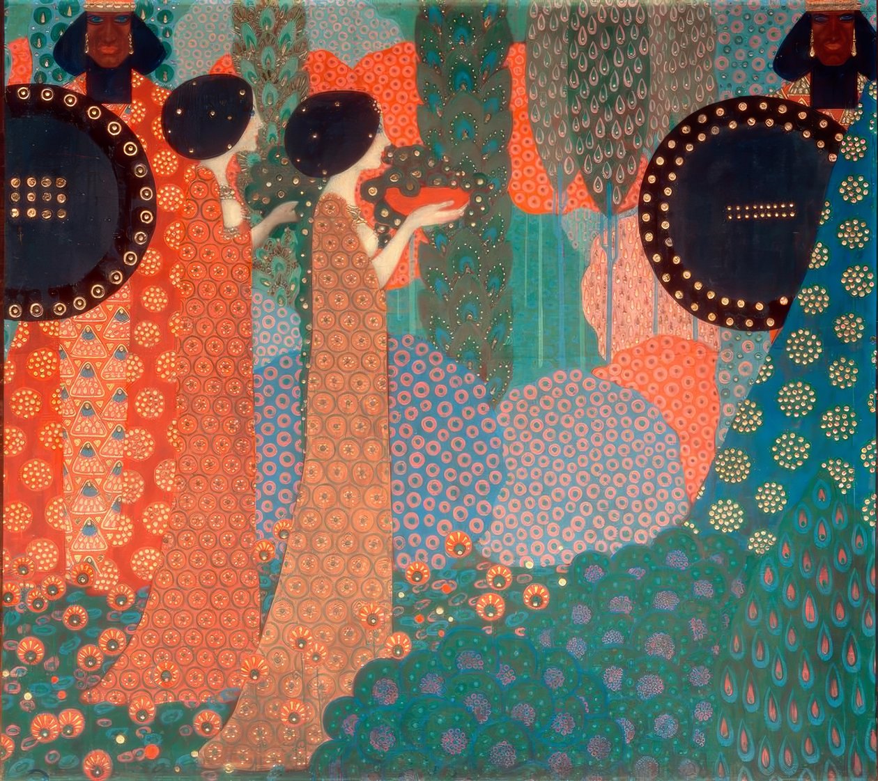 De prinsessen en de krijgers door Vittorio Zecchin