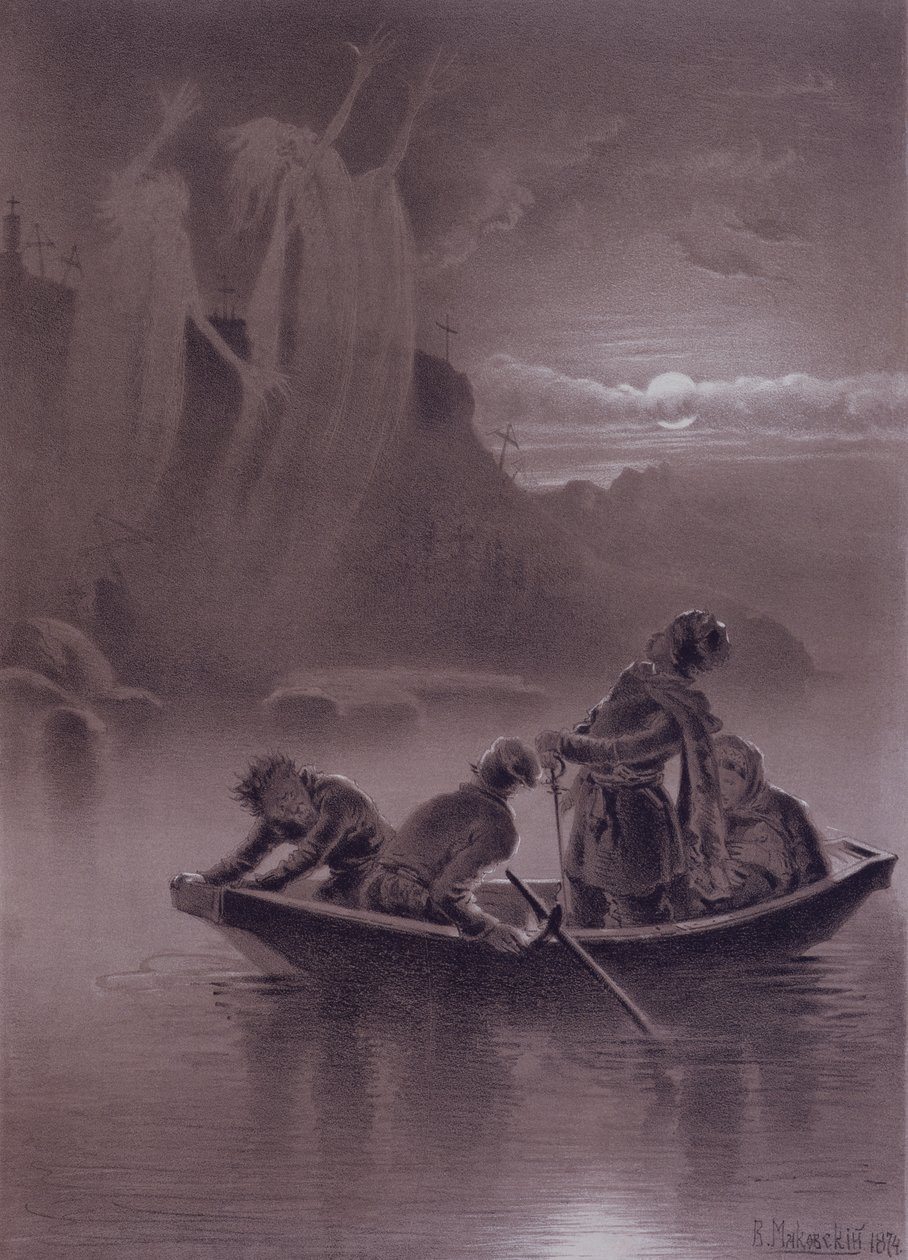 Vreselijke Wraak, 1874 door Vladimir Egorovic Makovsky