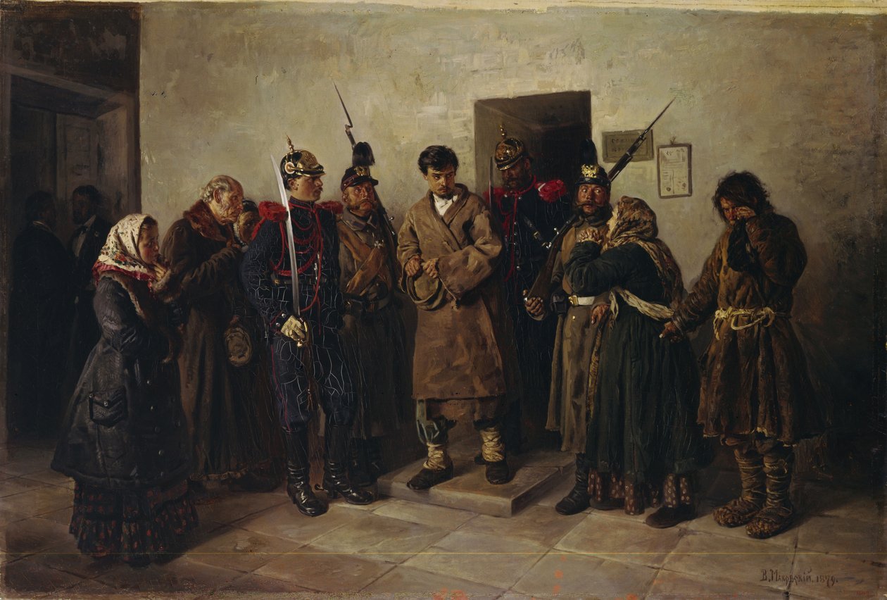 Gevangene, 1879 door Vladimir Egorovic Makovsky