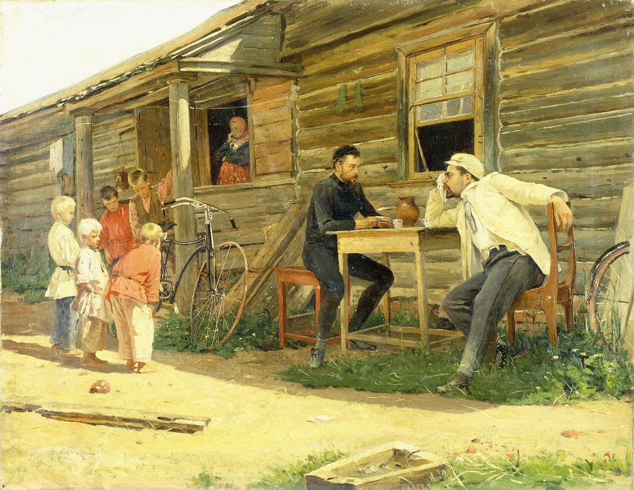 De Fiets door Vladimir Egorovic Makovsky