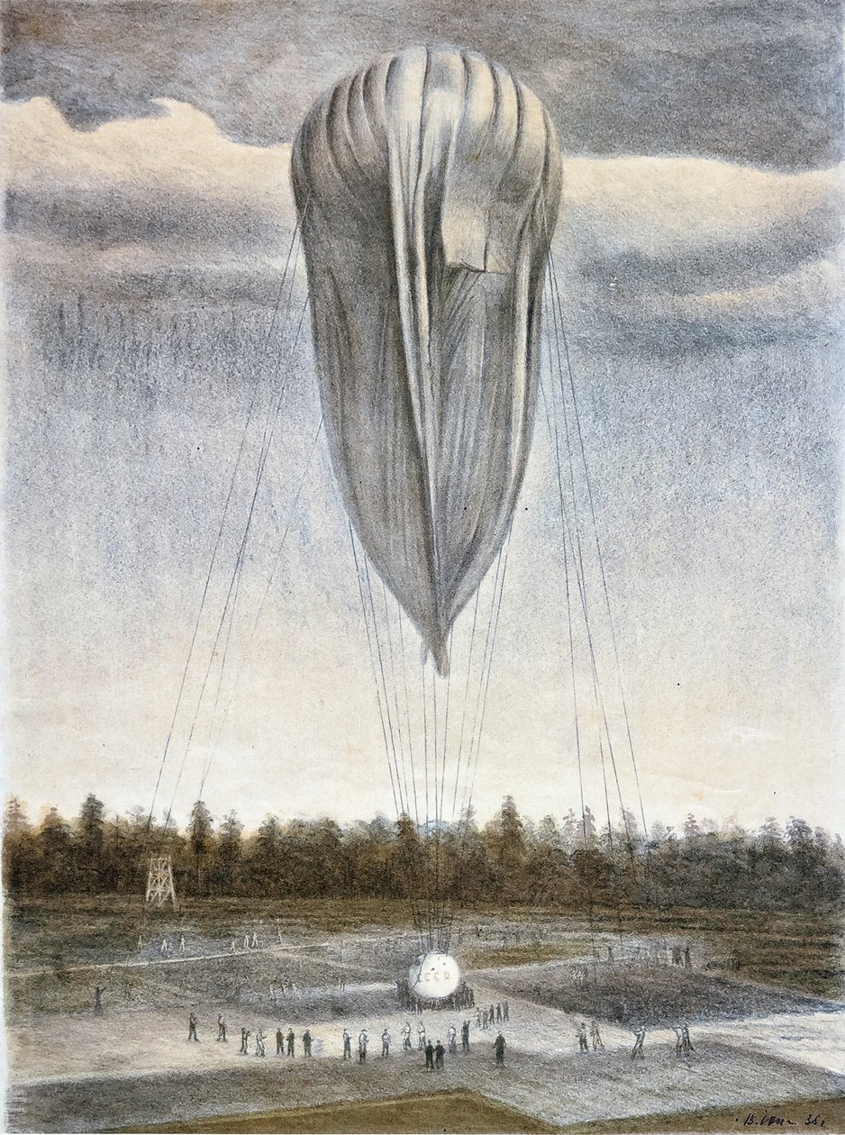 De Stratosfeerballon, 1935 door Vladimir Grigoryevich Yung
