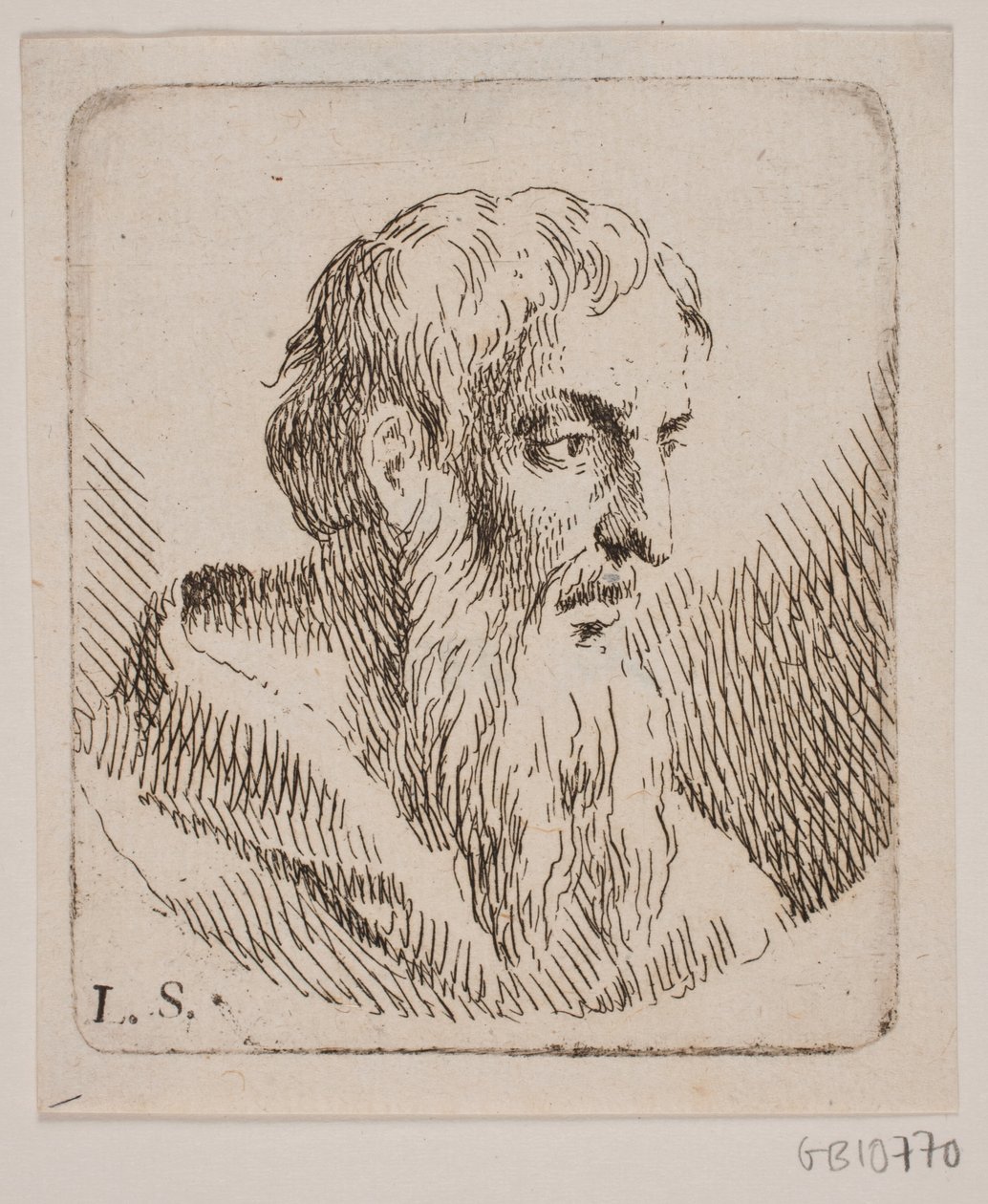 Oude Man met Lang Baard door W.A. Müller